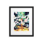 Live Quietly In a Corner Of Nature, Modern Bohemian Woman Jungle Forest Eclectic Painting Framed Art Print Gallery Image 5