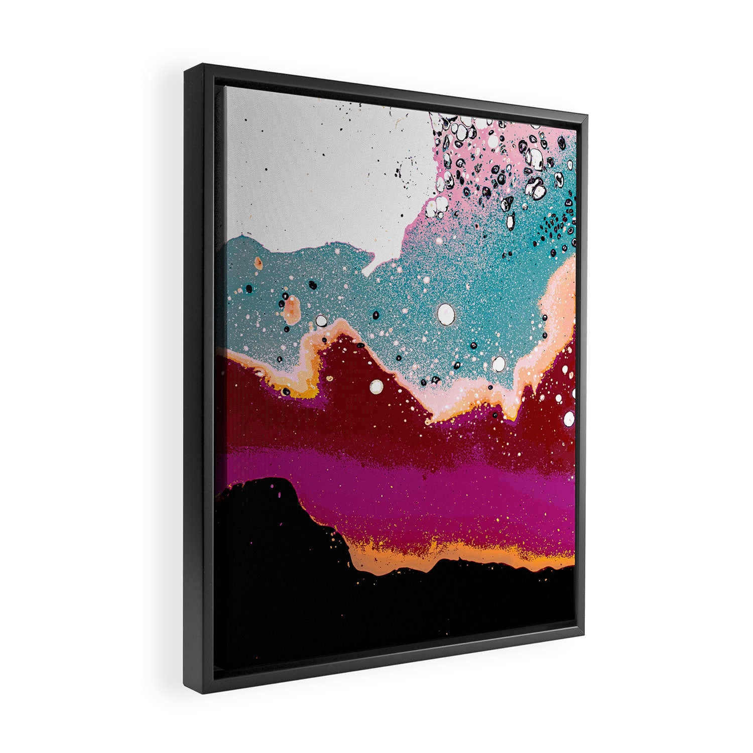 Logic Drowned In a Sea Of Emotion #digitalart #graphicdesign Framed Canvas Print Gallery Image 2