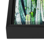 Lost Cactus, Watercolor Nature Painting, Botanical Neutral Illustration Minimal Drawing Jungle Framed Canvas Print Gallery Image 3