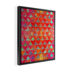Love Overload, Maximalist Color Pop red Graphic Hearts, Valentine's Day Passion Colorful Framed Canvas Print Gallery Image 2