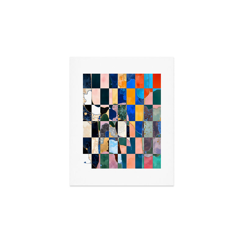 Luxe Checkerboard Art Print Gallery Image 1