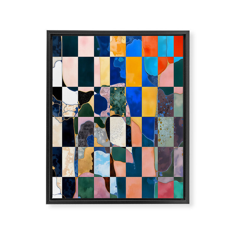Luxe Checkerboard Framed Canvas Print Gallery Image 6