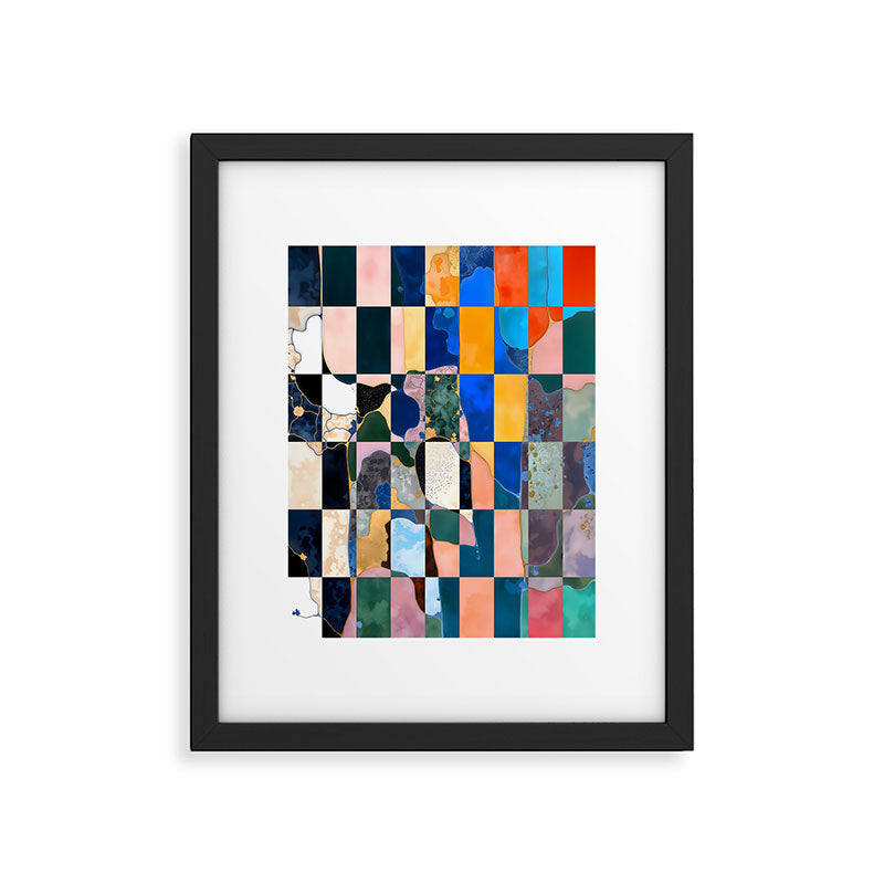 Luxe Checkerboard Framed Art Print Gallery Image 5