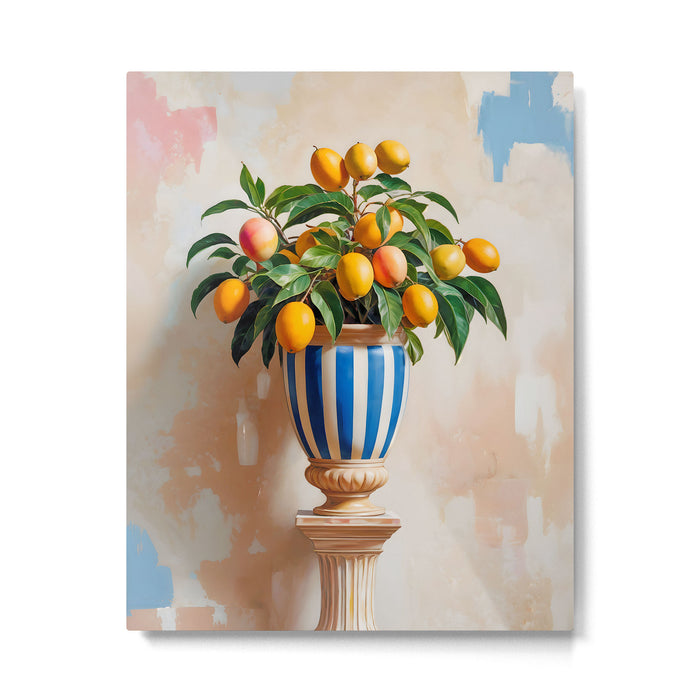 Mango Summer, India Fruits Still Life Tropical, Season Flower Pot Plants Botanical, Nature Plant Pots Blossom Juicy Painting Metal Print Gallery Image 1