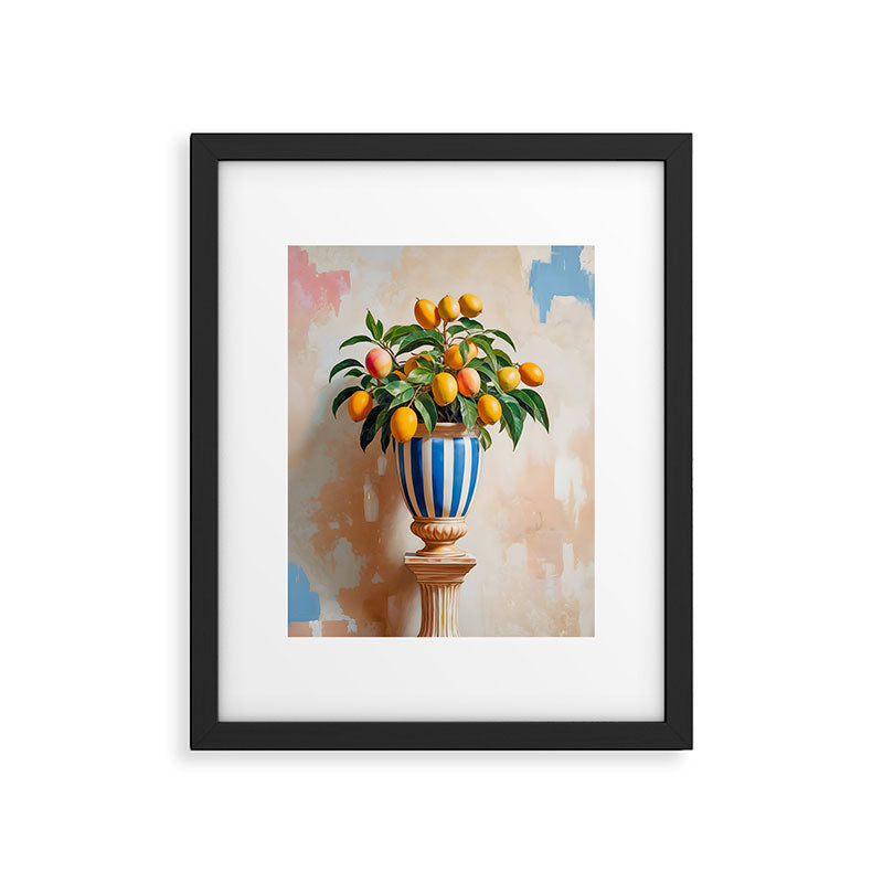  Mango Summer, India Fruits Still Life Tropical, Season Flower Pot Plants Botanical, Nature Plant Pots Blossom Juicy Painting Framed Art Print Gallery Image 5