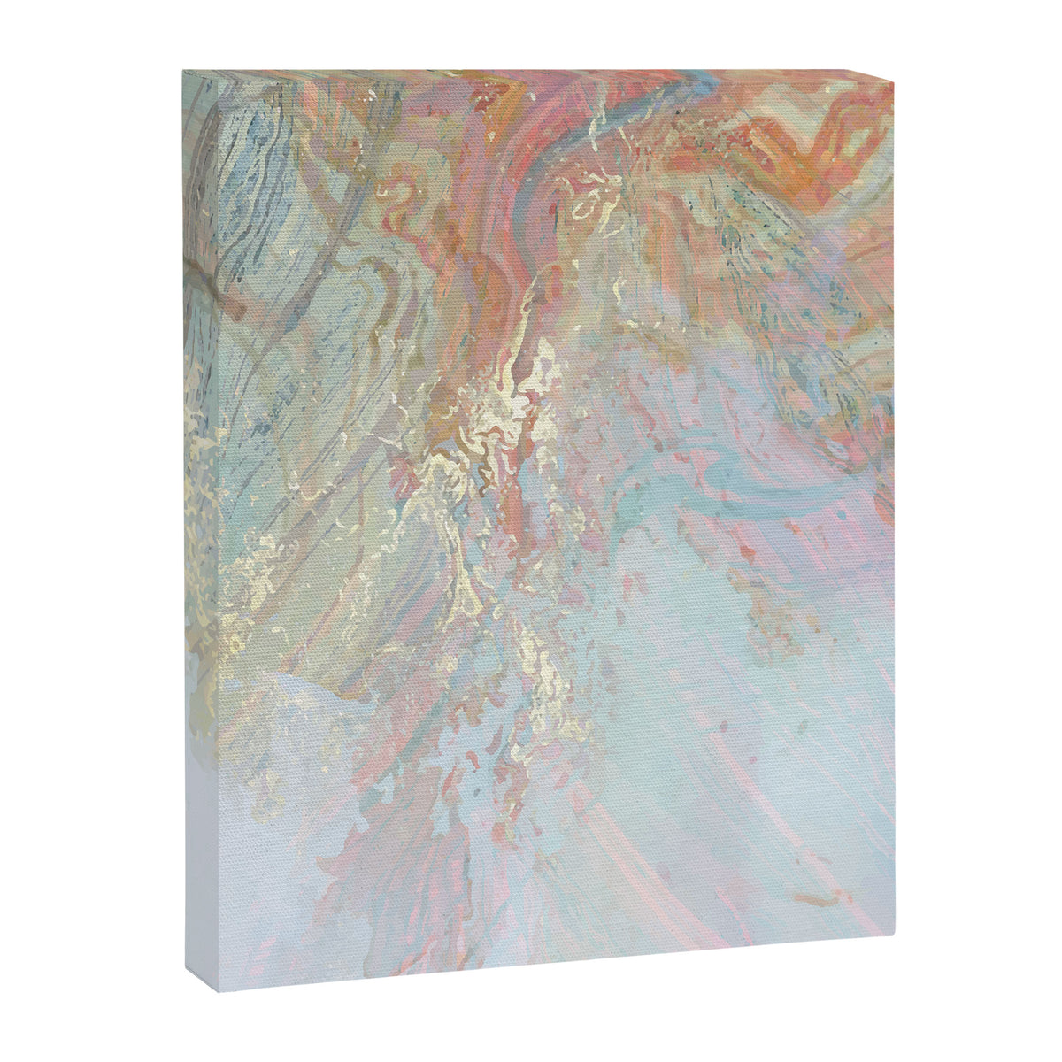 Marble Luxe, Abstract Nature Bohemian Texture, Blush Gold Scandanavian Pastel Neutral Canvas Print Gallery Image 8