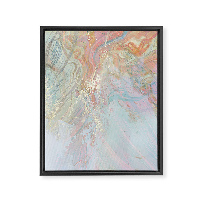 Marble Luxe, Abstract Nature Bohemian Texture, Blush Gold Scandanavian Pastel Neutral Framed Canvas Print Gallery Image 8