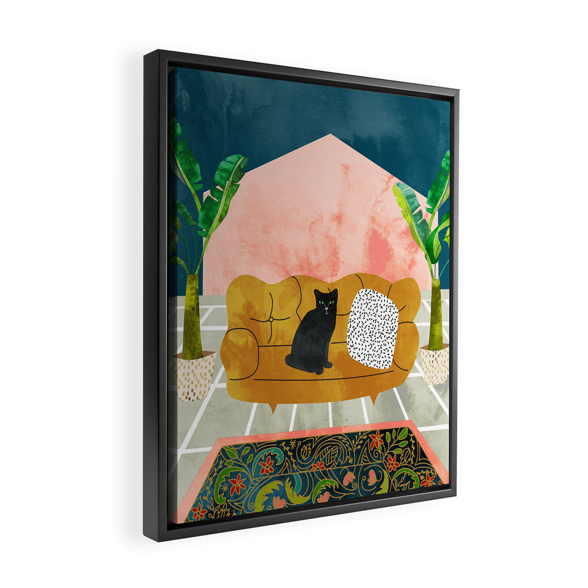 Meow Framed Canvas Print Gallery Image 2