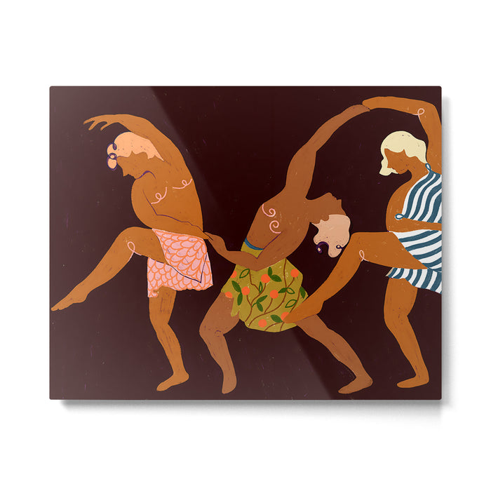 Midnight Muse: The Dance of Sisterhood Metal Print Gallery Image 1