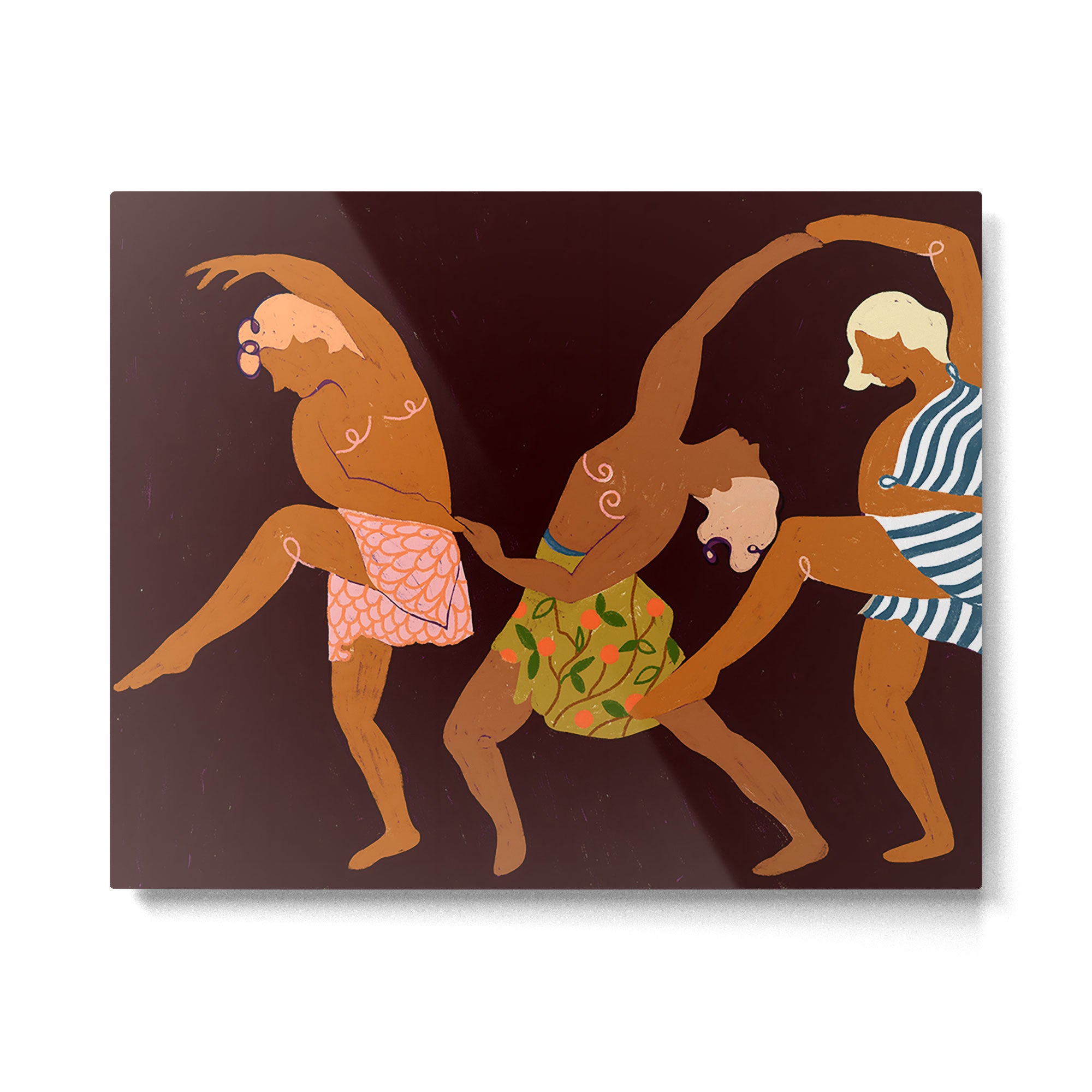 Midnight Muse: The Dance of Sisterhood Metal Print Gallery Image 4