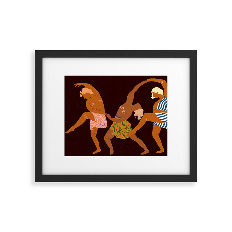 Midnight Muse: The Dance of Sisterhood Framed Art Print Gallery Image 5