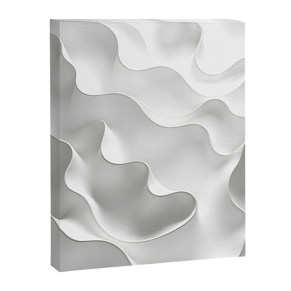 Milky Waves, Abstract Black White Monochromatic, Minimal Minimalistic Minimalism Photography Calm Canvas Print Gallery Image 6