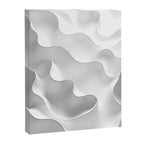 Milky Waves, Abstract Black White Monochromatic, Minimal Minimalistic Minimalism Photography Calm Canvas Print Gallery Image 6