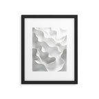 Milky Waves, Abstract Black White Monochromatic, Minimal Minimalistic Minimalism Photography Calm Framed Art Print Gallery Image 5