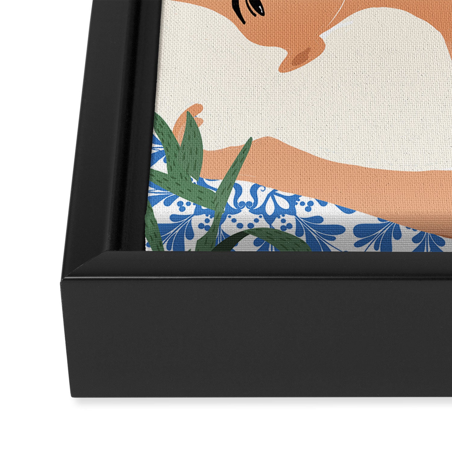 Moroccan Bath With Plants #botanical #illustration Framed Canvas Print Gallery Image 3