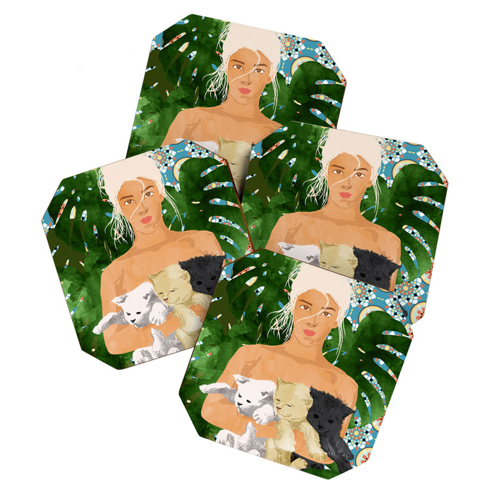 Morocco Vacay #illustration #painting Coaster Gallery Image 1