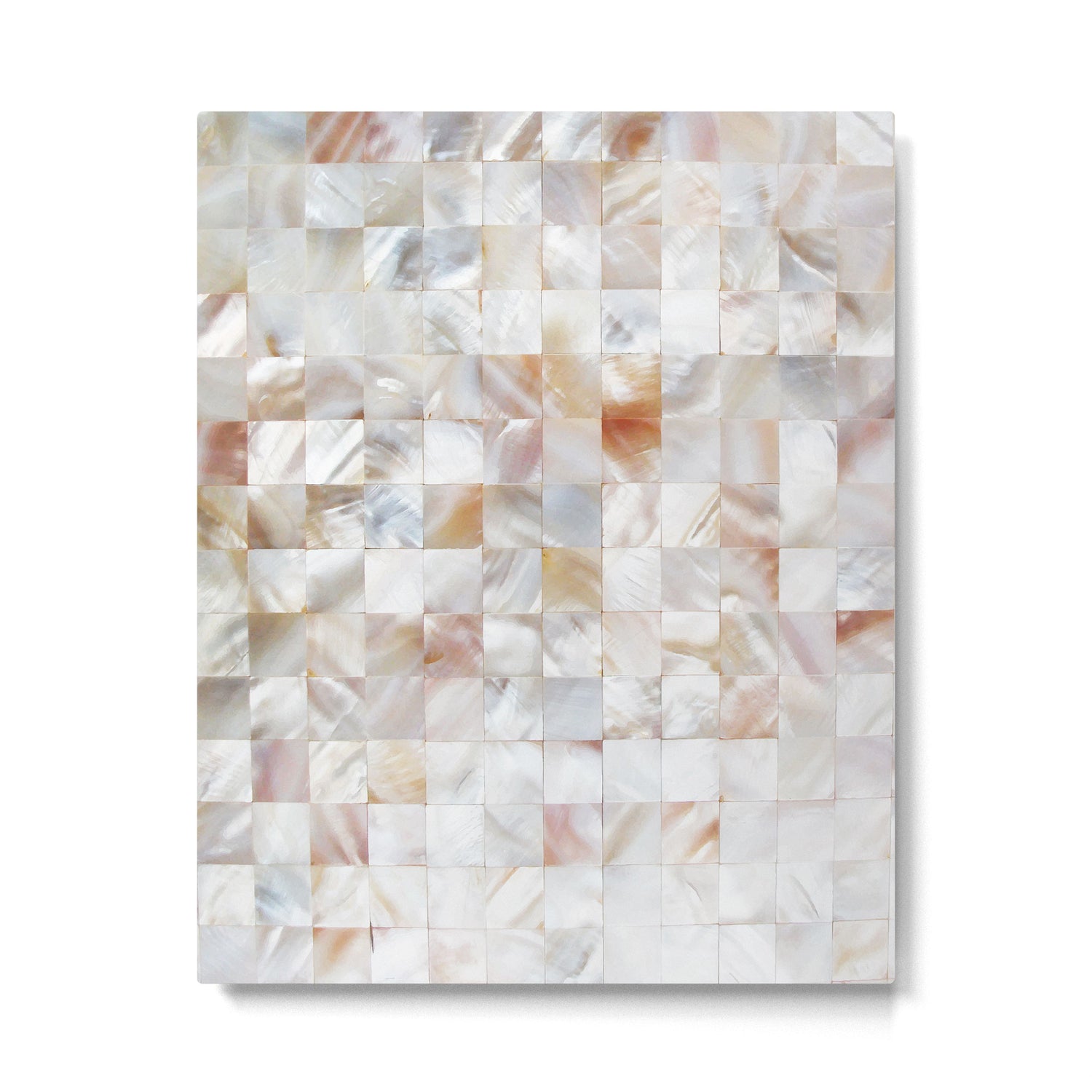 Mother of Pearl, Exotic Tiles Photography, Neutral Minimal Geometrical Graphic Design Metal Print Gallery Image 4