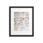 Mother of Pearl, Exotic Tiles Photography, Neutral Minimal Geometrical Graphic Design Framed Art Print Gallery Image 5