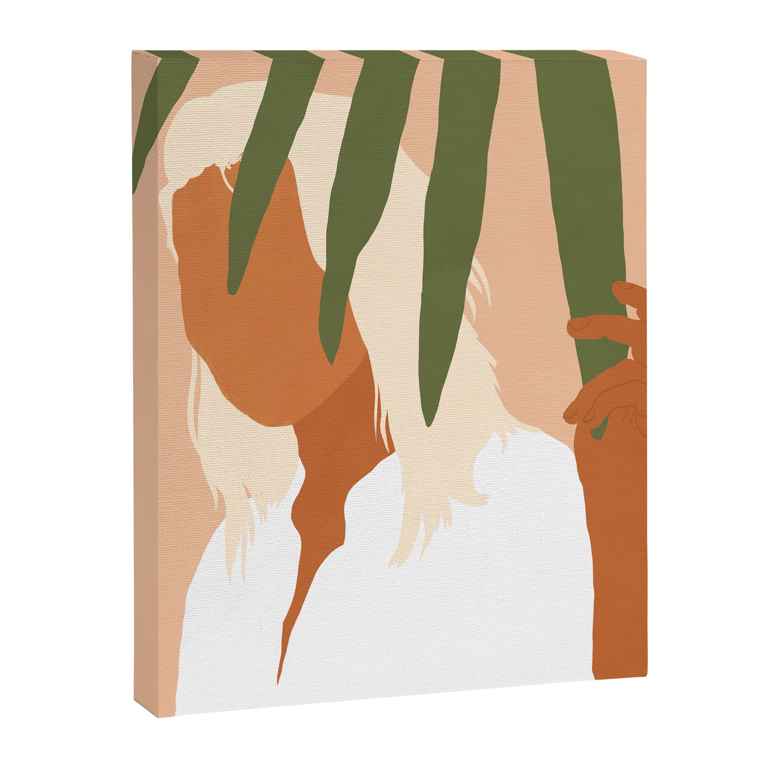 Musafir | Traveler Feminism Woman of Color in White Shirt | Palm Tropical Minimal Bohemian Fashion  Canvas Print Gallery Image 6