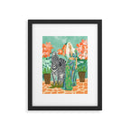 Never Change Your Stripes Illustration, Modern Bohemian Zebra Painting Wildlife Woman Framed Art Print Gallery Image 5