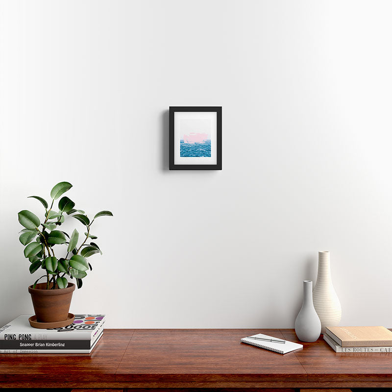 Ocean + Pink #society6 #decor #buyart Framed Art Print Gallery Image 2