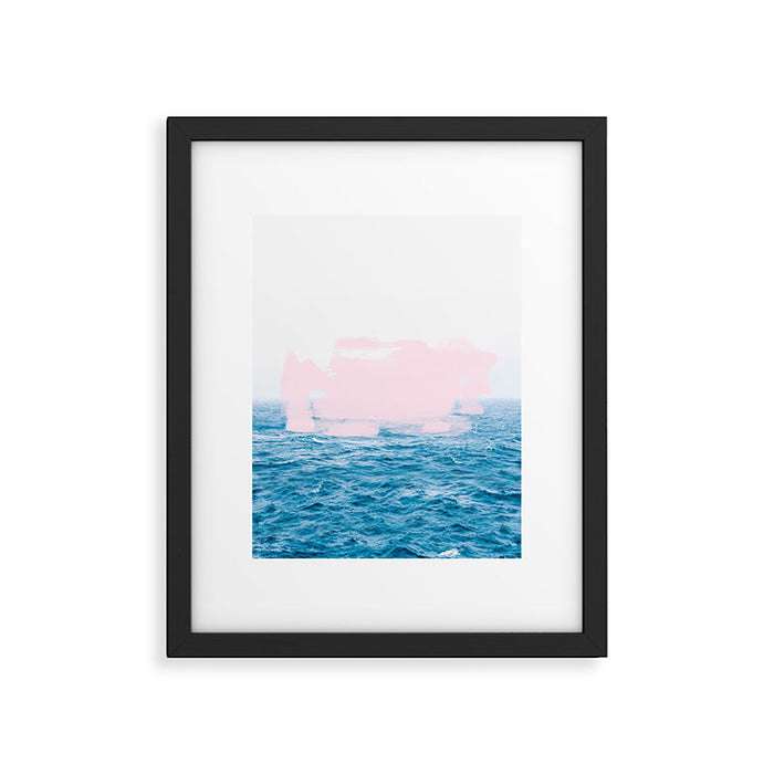Ocean + Pink #society6 #decor #buyart Framed Art Print Gallery Image 1