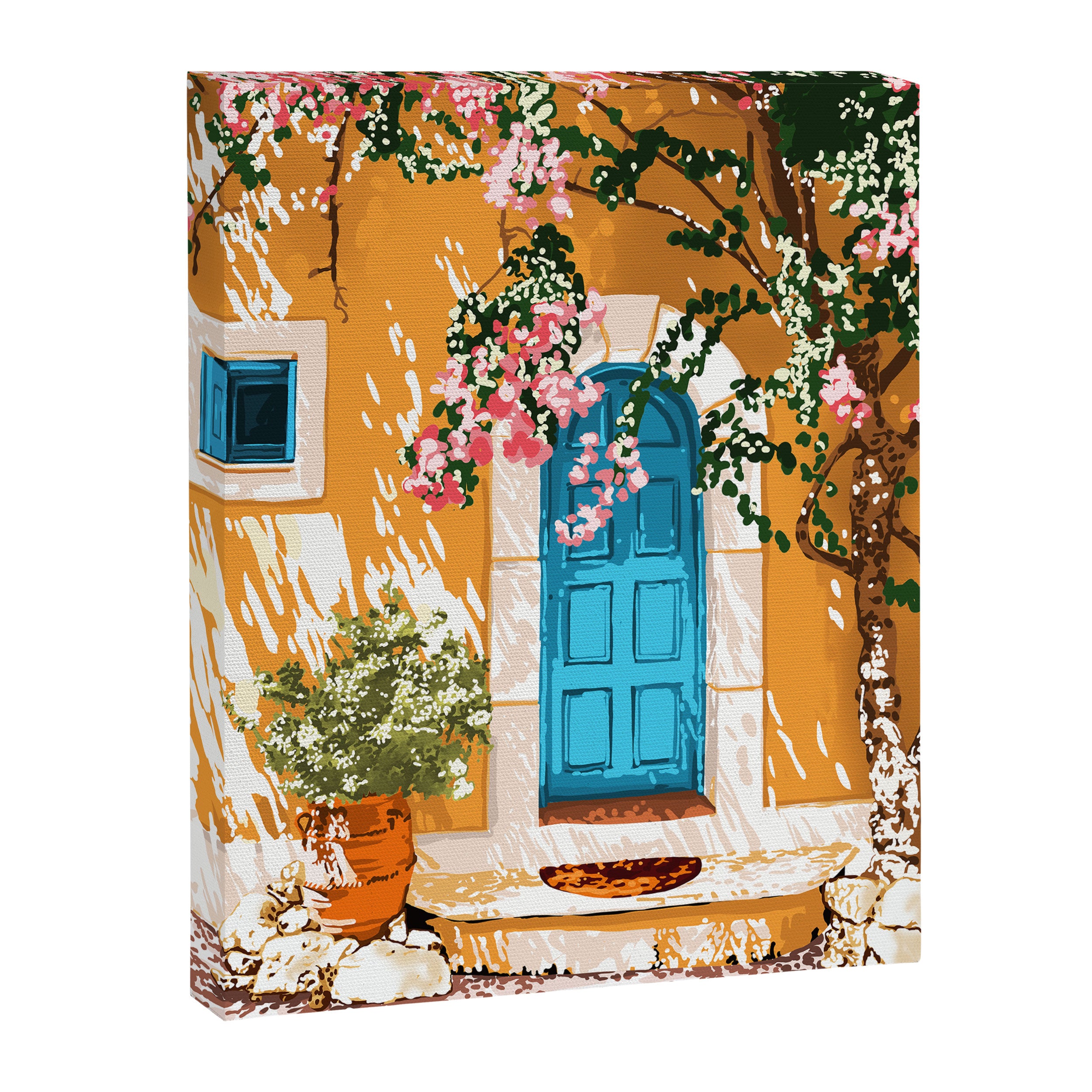 Oh The Places You Will Go | Spanish Bougainvillea Villa architecture Buildings | Boho Summer Travel Canvas Print Gallery Image 6