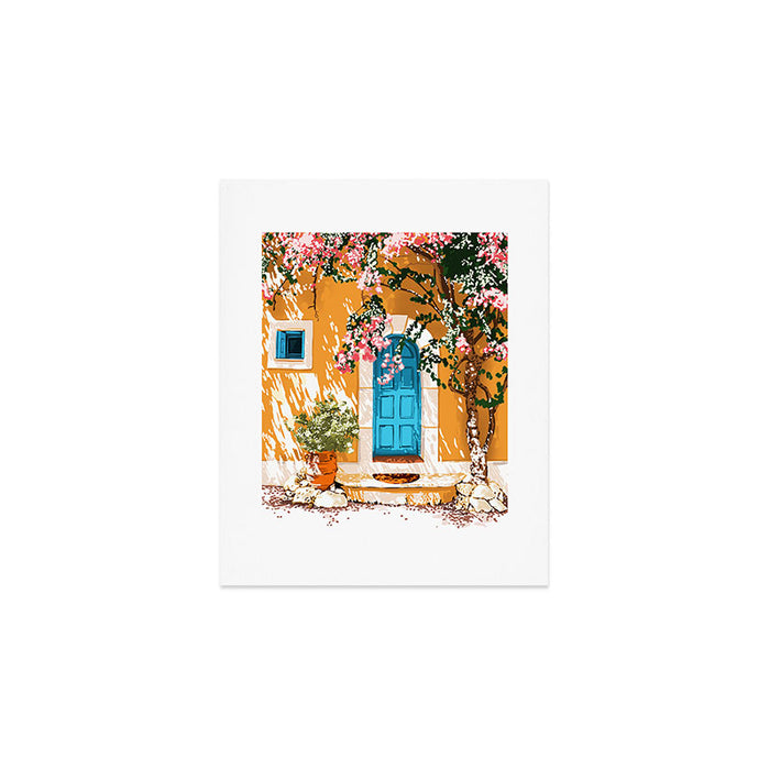 Oh The Places You Will Go | Spanish Bougainvillea Villa architecture Buildings | Boho Summer Travel Art Print Gallery Image 1