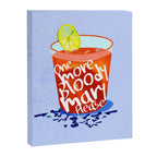 One More Bloody Mary Please, Cocktails Typography Happy Hour Alcohol, Weekend Drinks Beverages Summer Eclectic Lemon Painting Canvas Print Gallery Image 6