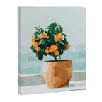 Orange Tree, Plant Pot Nature Botanical Bonsi Illustration, Modern Simple Bohemian Painting Canvas Print Gallery Image 6