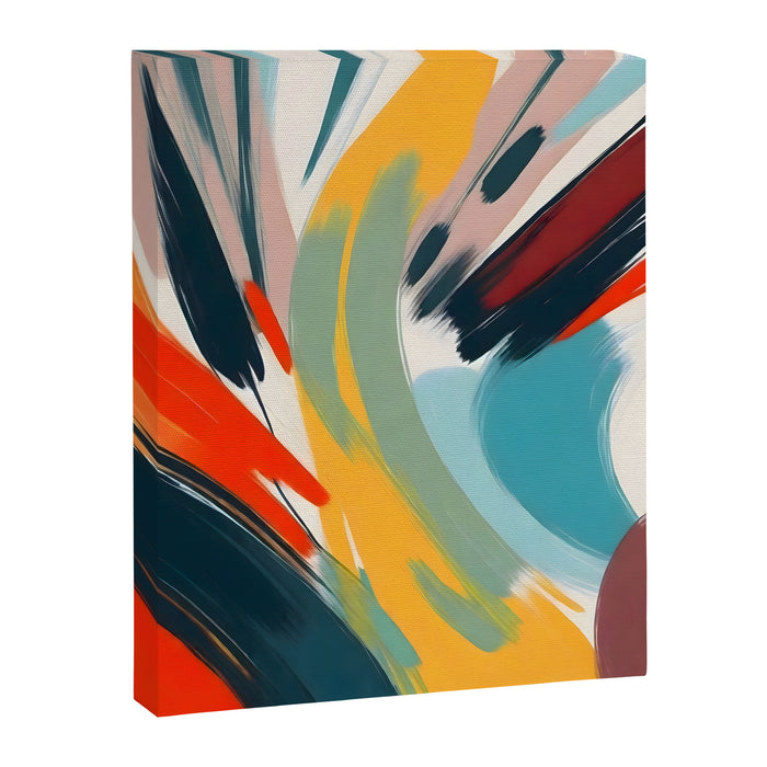 Painted Deliciousness, Spring Colorful Eclectic Bohemian Abstract, Brush Strokes Contemporary Modern Art Canvas Print Gallery Image 1