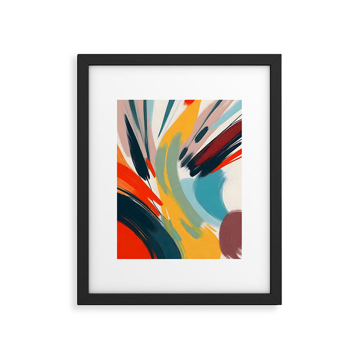 Painted Deliciousness, Spring Colorful Eclectic Bohemian Abstract, Brush Strokes Contemporary Modern Art Framed Art Print Gallery Image 1