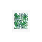 Palm Paradise, Tropical Leaves, Beachy Watercolor Painting, Minimal Nature Botanical Illustration Art Print Gallery Image 1