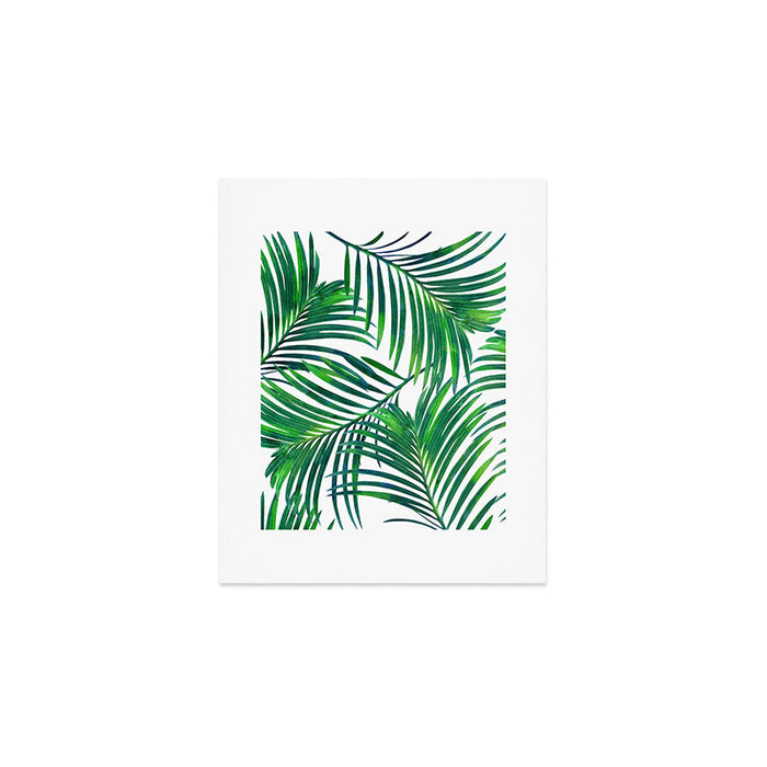 Palm Paradise, Tropical Leaves, Beachy Watercolor Painting, Minimal Nature Botanical Illustration Art Print Gallery Image 1