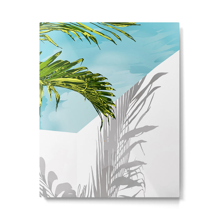 Palms In My Tropical Backyard Metal Print Gallery Image 1