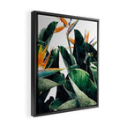 Paradise Bird, Nature Botanical Plant Floral, Tropical Garden Watercolor Painting Framed Canvas Print Gallery Image 2