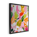 Pastelchio, Pastel Floral Botanical Spring, Flowers Blush Blossom Pink Garden Painting, Bohemian Chic Subdued Nature Plants Framed Canvas Print Gallery Image 2
