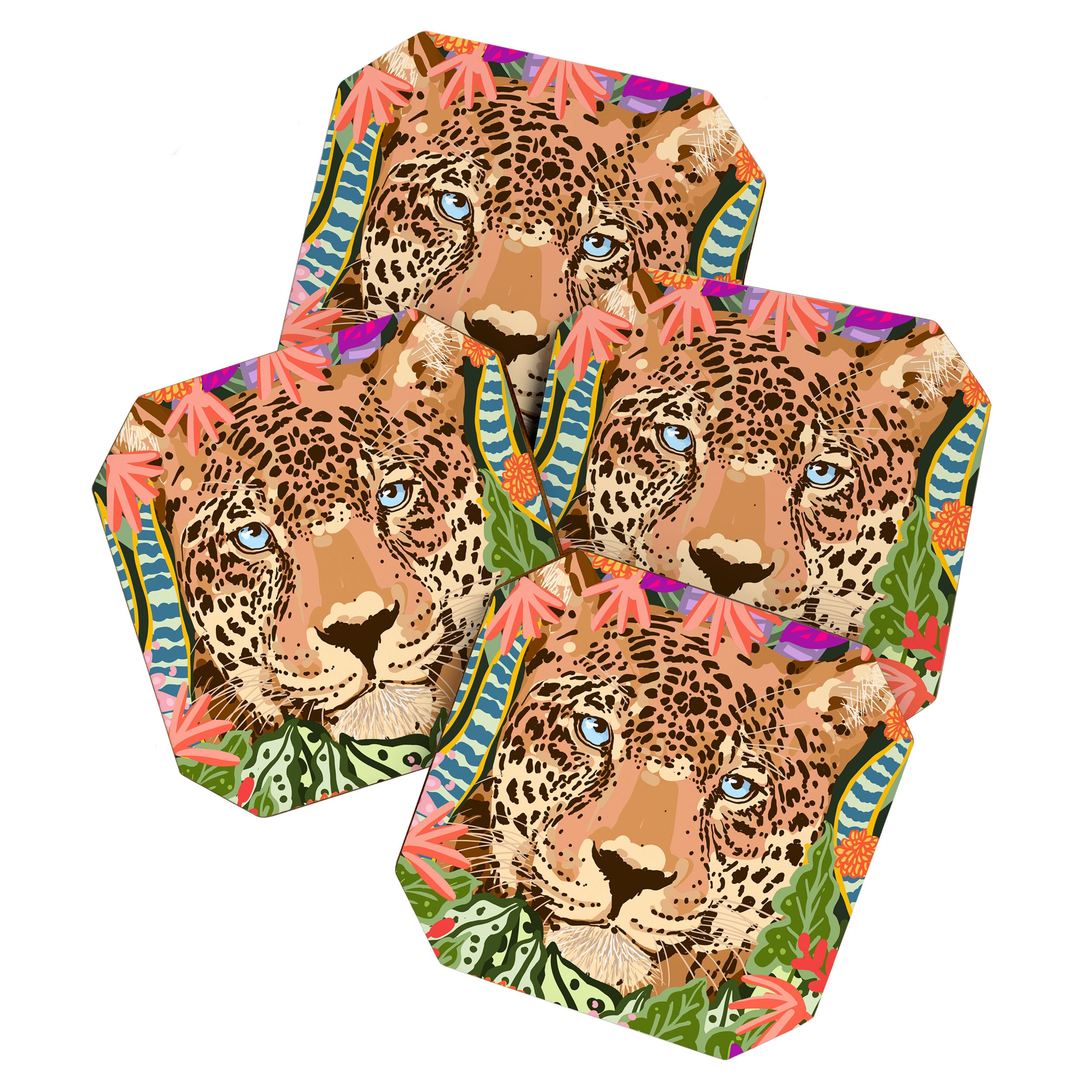 Peek A Boo Leopard Coaster Gallery Image 1