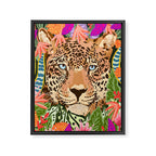 Peek A Boo Leopard Framed Canvas Print Gallery Image 6