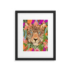 Peek A Boo Leopard Framed Art Print Gallery Image 4