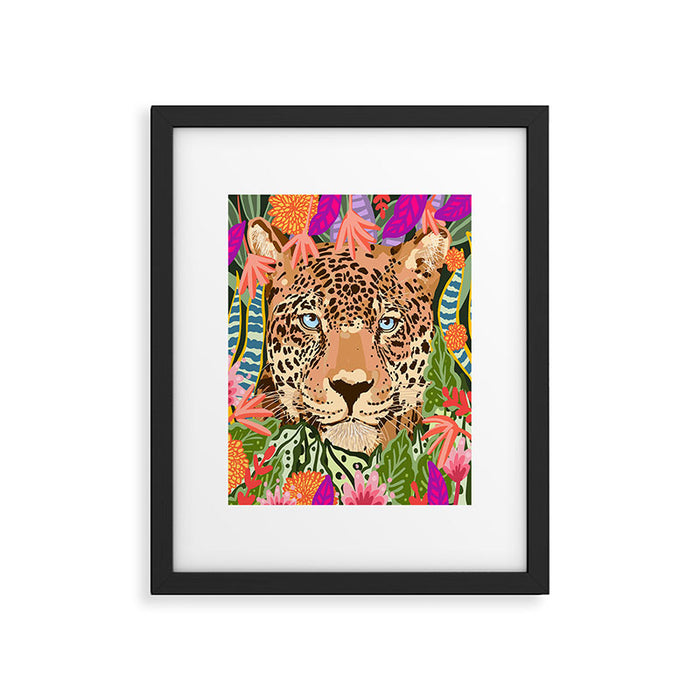 Peek A Boo Leopard Framed Art Print Gallery Image 1