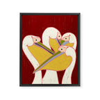 Pelicans of the Burgundy Sky Framed Canvas Print Gallery Image 6