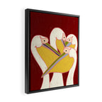Pelicans of the Burgundy Sky Framed Canvas Print Gallery Image 2