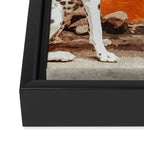 Pet Bound | Dalmatian Dog Lover Friendship Companion | Modern Bohemian Woman Puppy Animals Love Framed Canvas Print Gallery Image 3