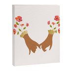 Pinky Promise | Valentine's Day Love Friendship | Floral Botanical Join Hands Forever  Canvas Print Gallery Image 6