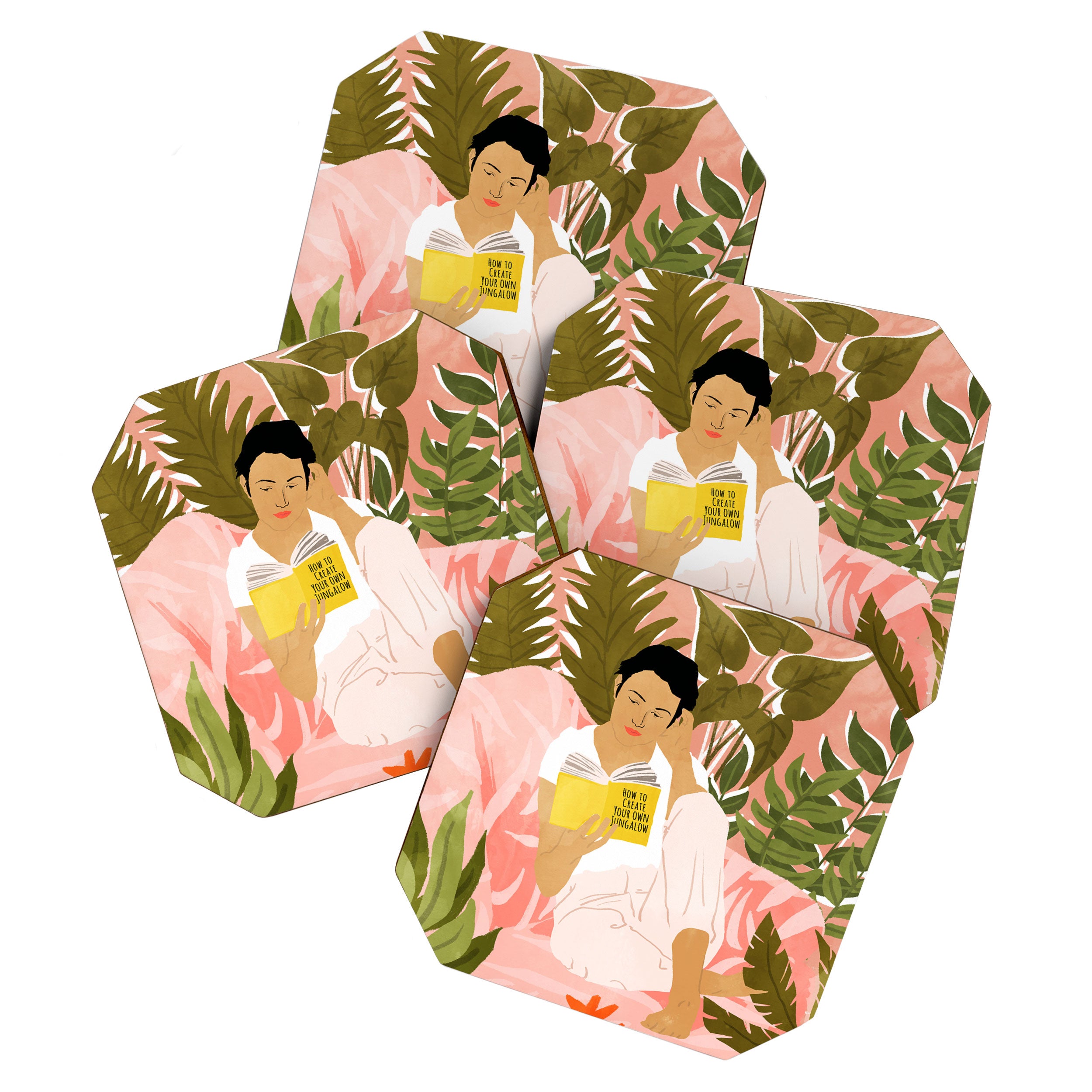 Plant Lady & The Urban Junglow | Blush Botanical Home Décor | House Plants Bohemian Woman Bedroom  Coaster Gallery Image 1