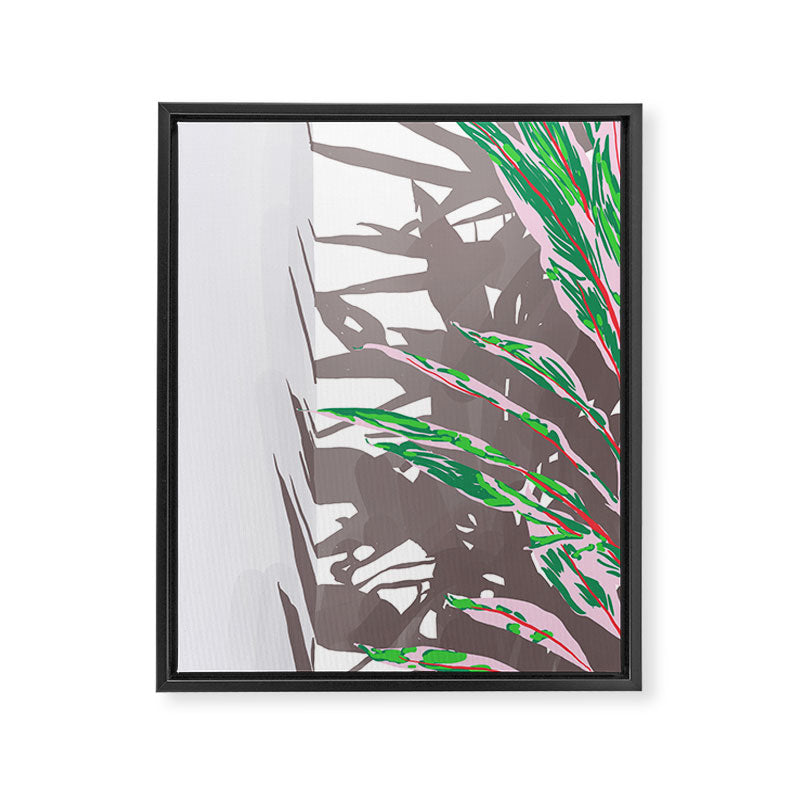 Plant & Shadow Framed Canvas Print Gallery Image 6