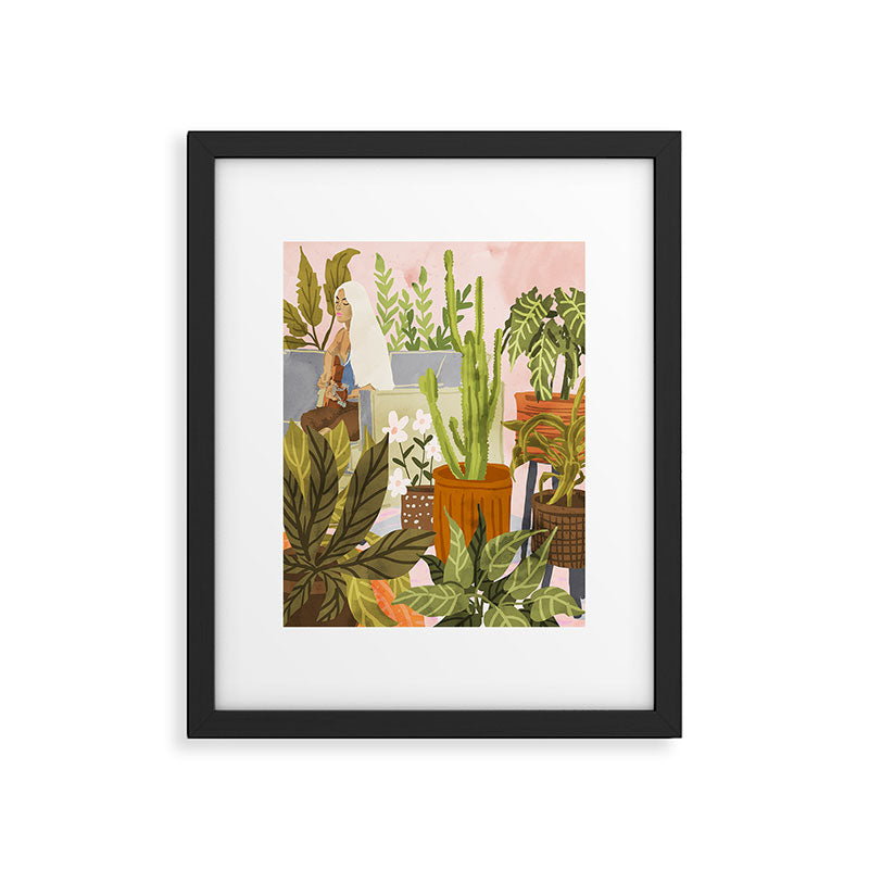 Playing For My Plants Framed Art Print Gallery Image 5