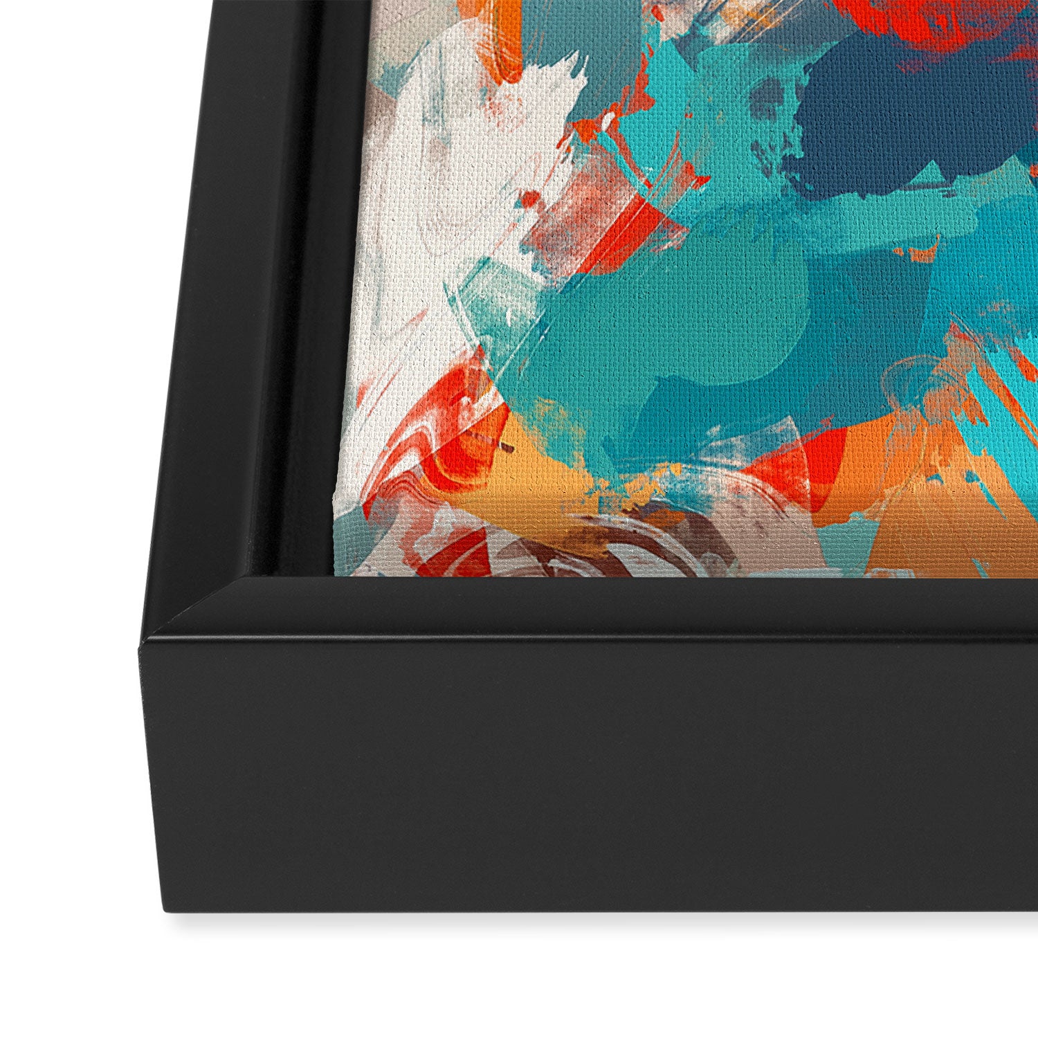 Pleasure, Abstract Painting Summer, Positivity Modern Bohemian Pop of Color Bright Good Vibes Framed Canvas Print Gallery Image 3