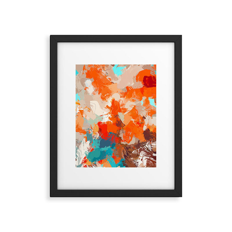 Pleasure, Abstract Painting Summer, Positivity Modern Bohemian Pop of Color Bright Good Vibes Framed Art Print Gallery Image 5